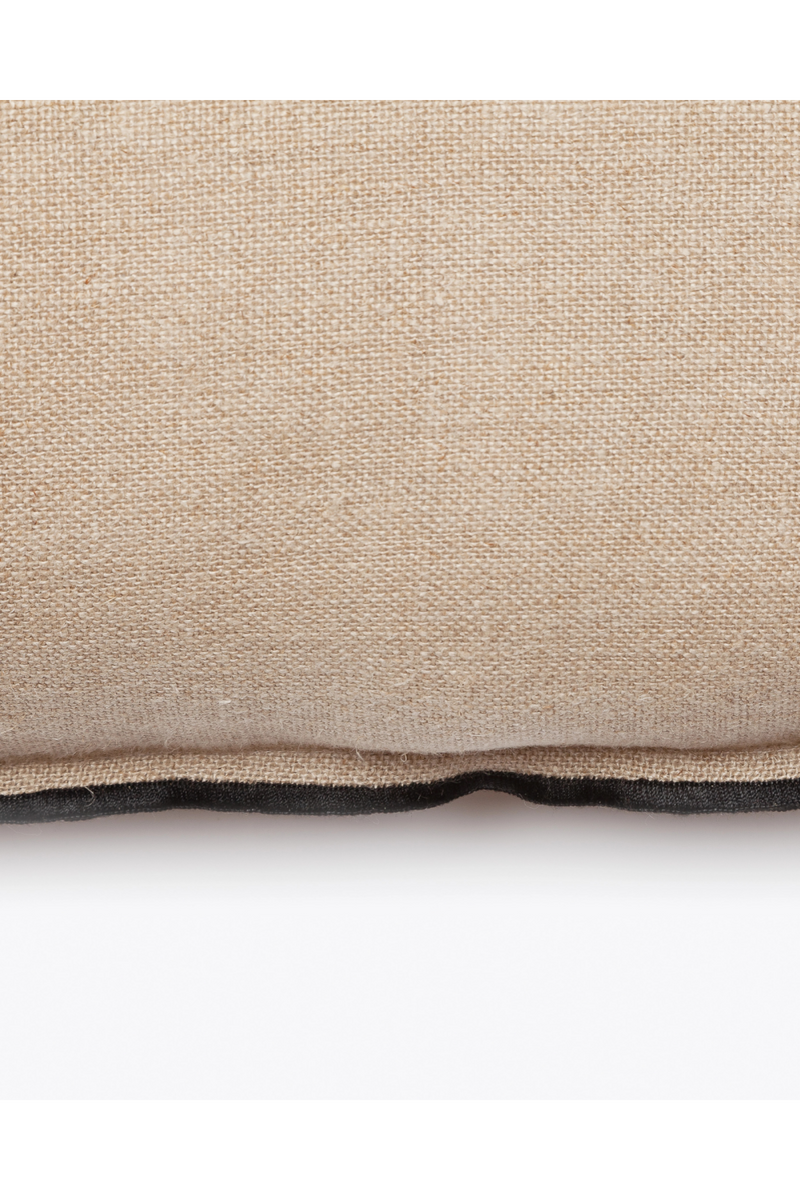 Black Overlock Linen Cushion Cover | Dareels Pawai | Oroatrade.com