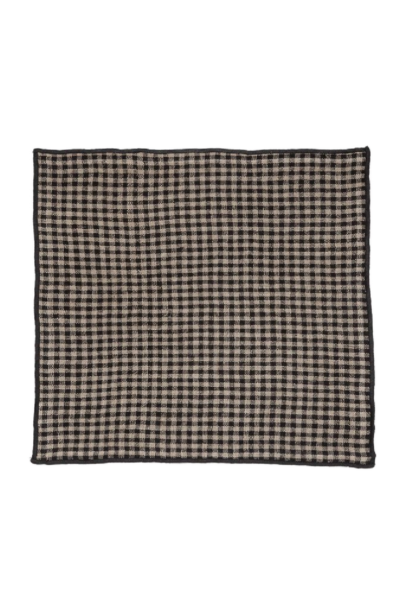 Checkered Linen Napkin Set (4) | Dareels Mogam | Oroatrade.com