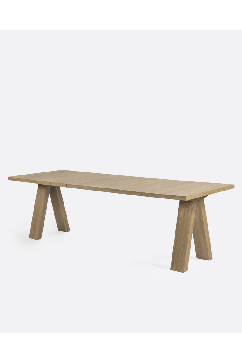 Teak V-Leg Outdoor Dining Table | Dareels Batu | Oroatrade.com