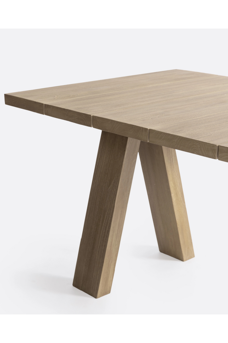 Teak V-Leg Outdoor Dining Table | Dareels Batu | Oroatrade.com