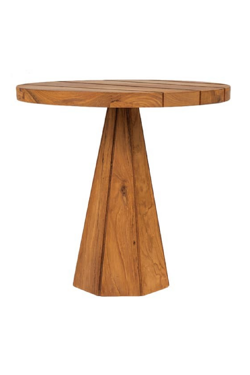 Round Teak Outdoor Side Table | Dareels Jati | Oroatrade.com