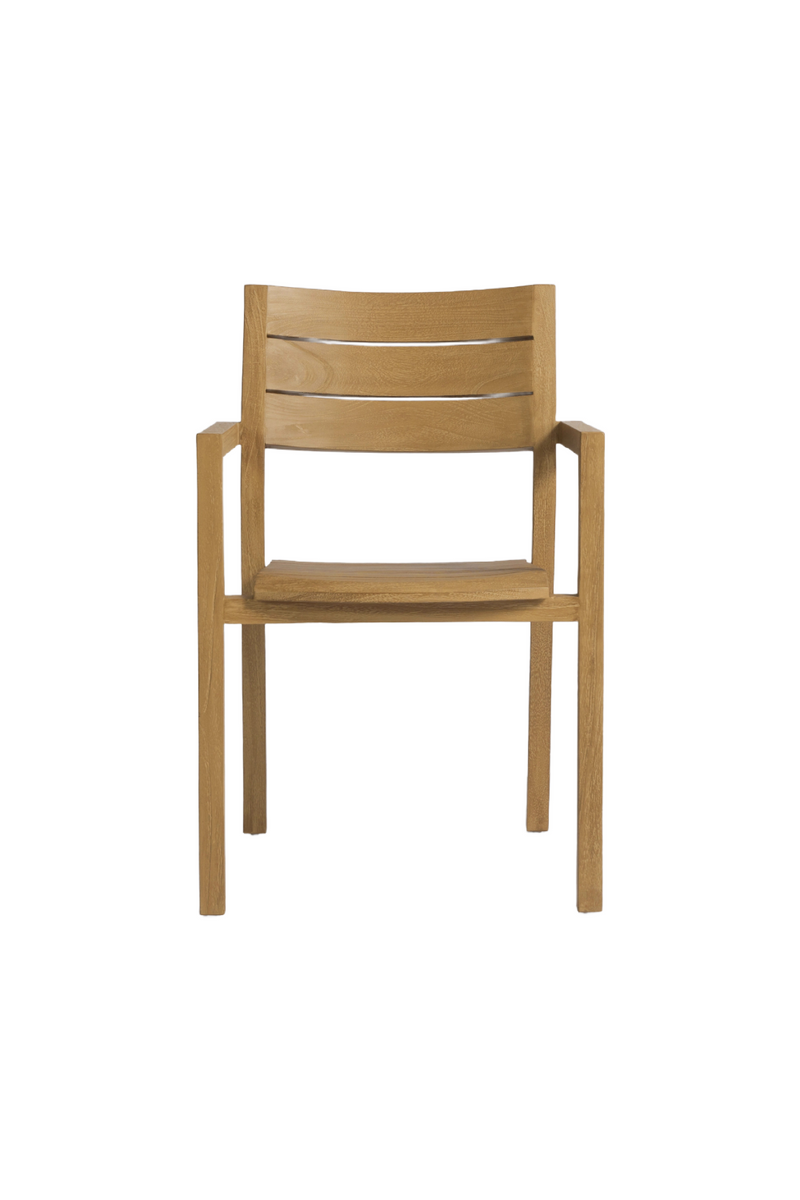 Natural Teak Outdoor Armchair | Dareels Genesis | Oroatrade.com