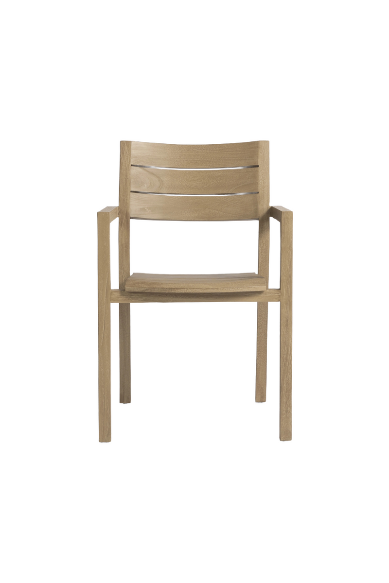 Natural Teak Outdoor Armchair | Dareels Genesis | Oroatrade.com