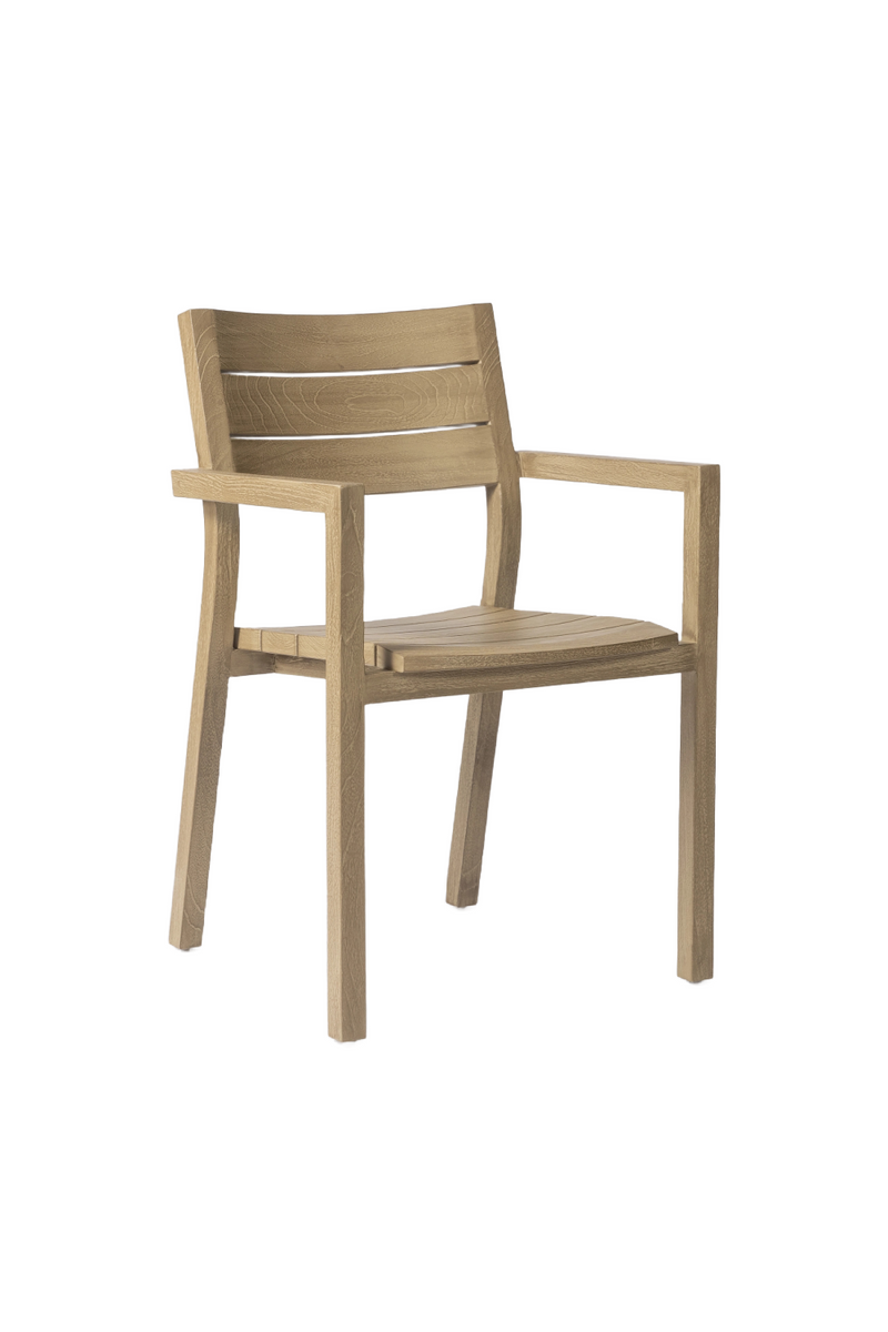 Natural Teak Outdoor Armchair | Dareels Genesis | Oroatrade.com