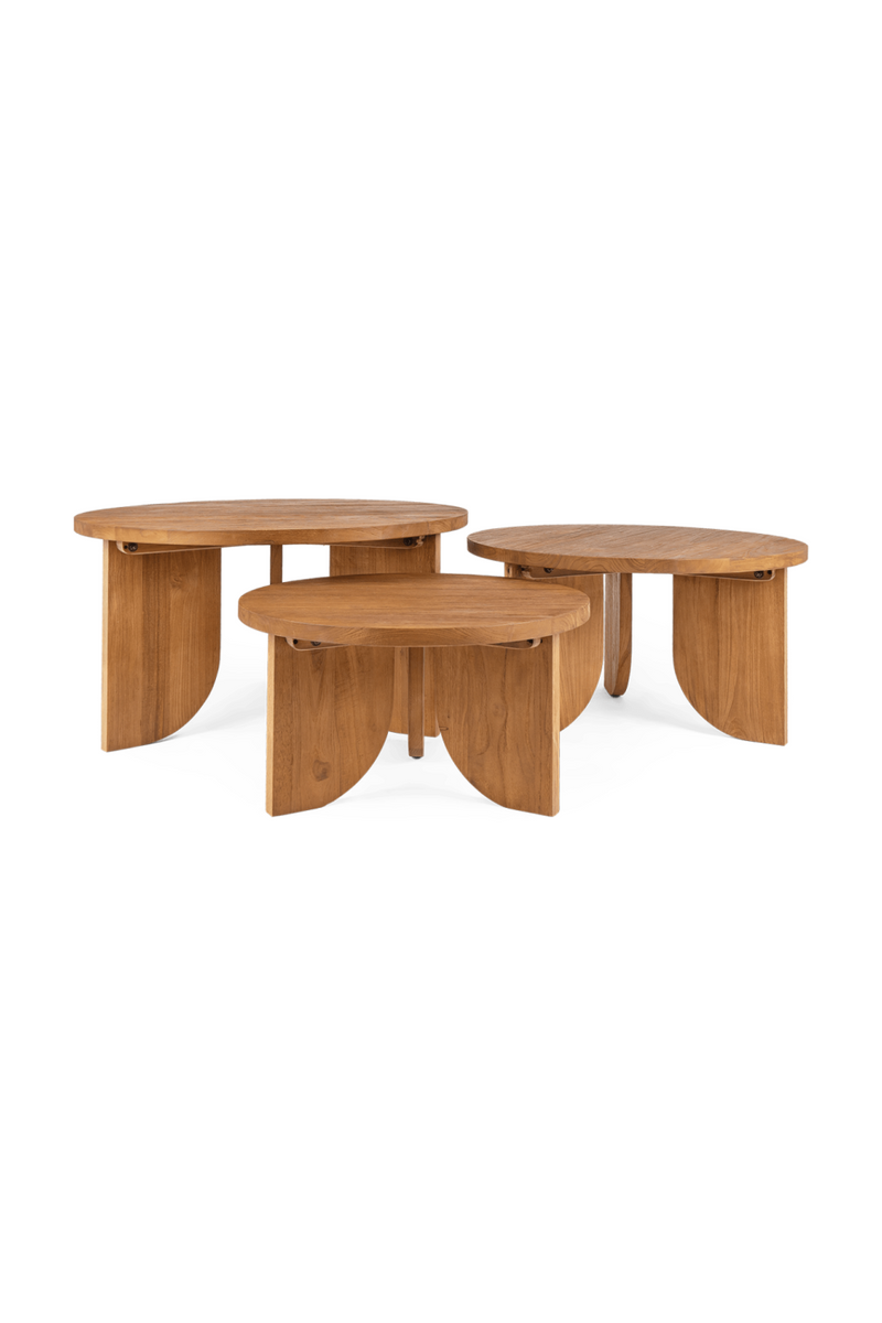 Teak Round Coffee Table Set (3) | dBodhi Ace | Oroatrade.com