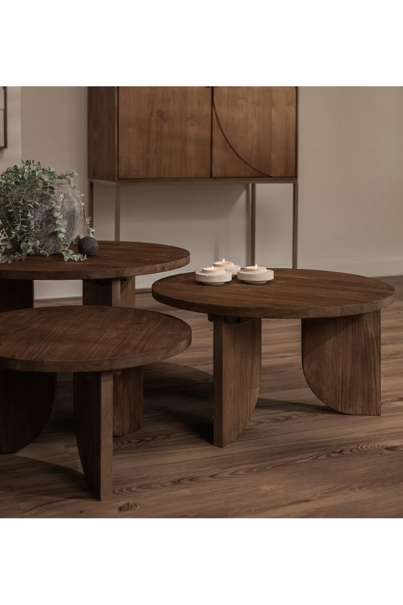 Teak Round Coffee Table Set (3) | dBodhi Ace | Oroatrade.com