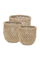 Woven Banana Leaves Hamper Basket Set (3) | dBodhi Knut | Oroatrade.com