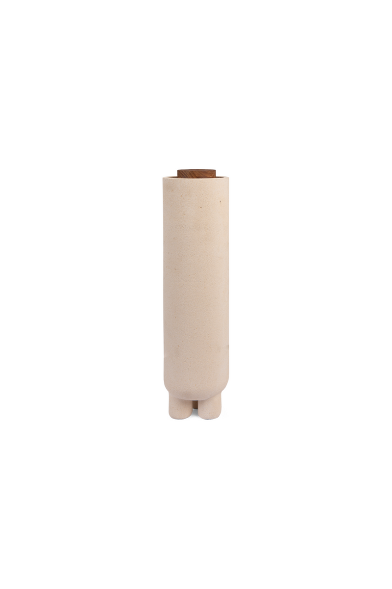 Sandstone Cylindrical Lidded Vase | dBodhi Elin | Oroatrade.com