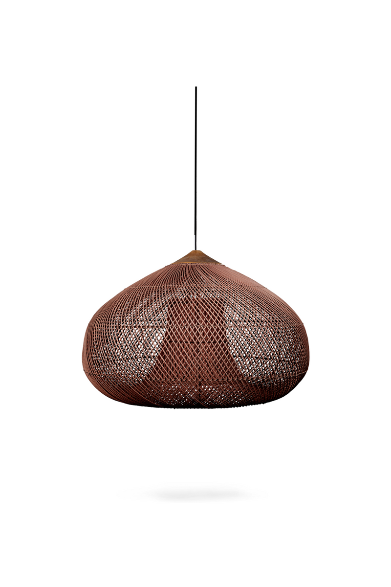 Brown Rattan Drum Lamp | dBodhi Kulit | Oroatrade.com