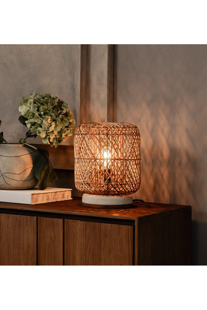 Rattan Cylindrical Table Lamp | dBodhi Pole | Oroatrade.com