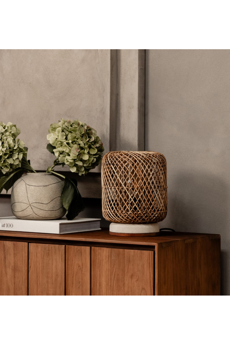 Rattan Cylindrical Table Lamp | dBodhi Pole | Oroatrade.com