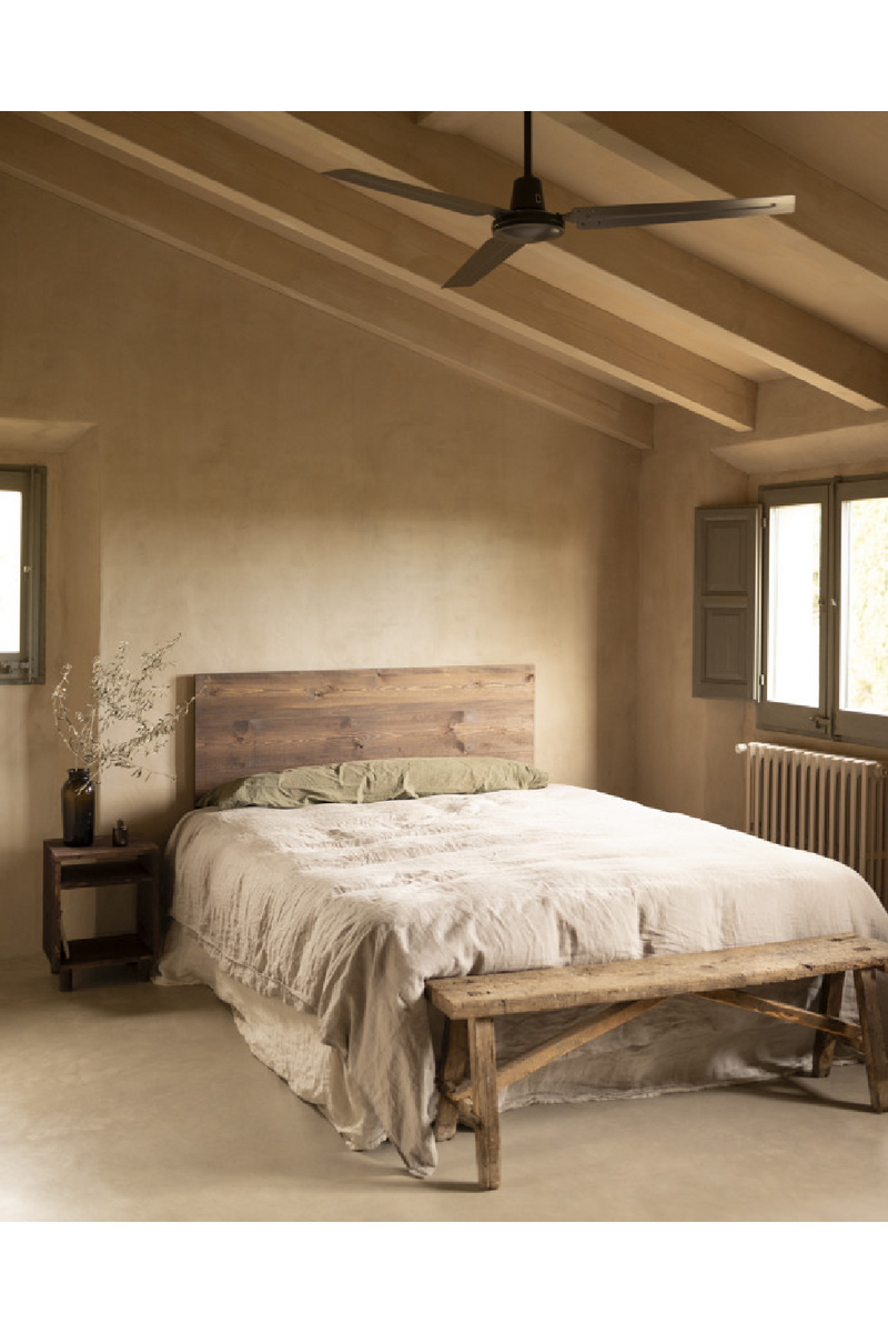 Straight-Cut Pine Wood Headboard | Decowood Flanders | Oroatrade.com