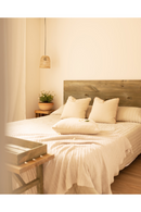 Straight-Cut Pine Wood Headboard | Decowood Flanders | Oroatrade.com
