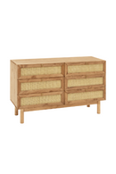 Rattan Weave 6-Drawer Chest | Decowood Frida | Oroatrade.com