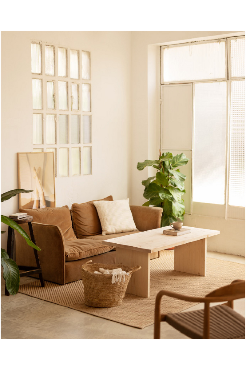 Solid Pine Minimalist Coffee Table | Decowood Frida | Oroatrade.com