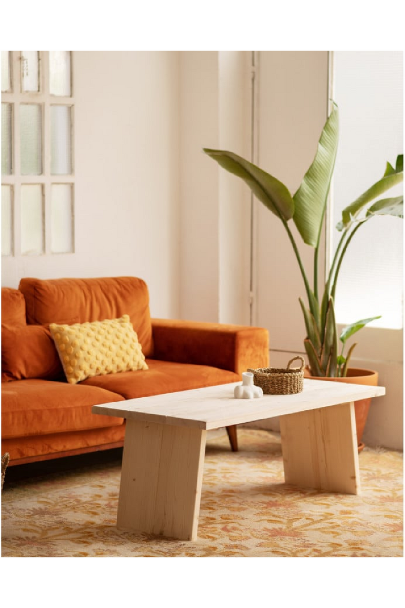 Pine Wood Coffee Table | Decowood Frida II | Oroatrade.com