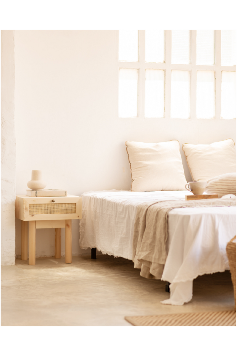 Rattan Drawer Bedside Table | Decowood Frida | Oroatrade.com