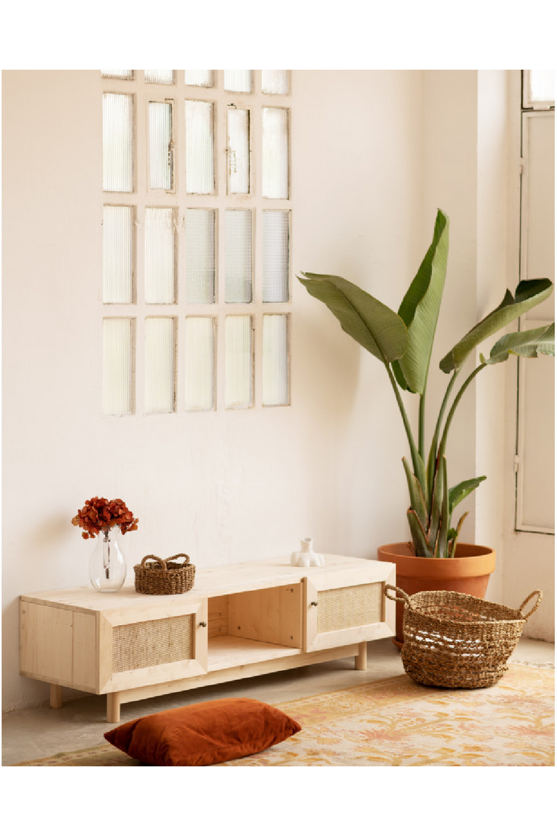 Rattan 2-Door Media Unit | Decowood Frida | Oroatrade.com