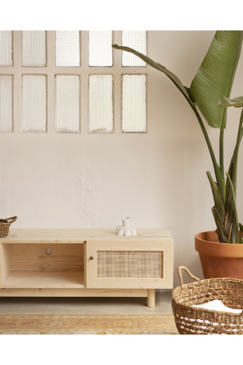 Rattan 2-Door Media Unit | Decowood Frida | Oroatrade.com