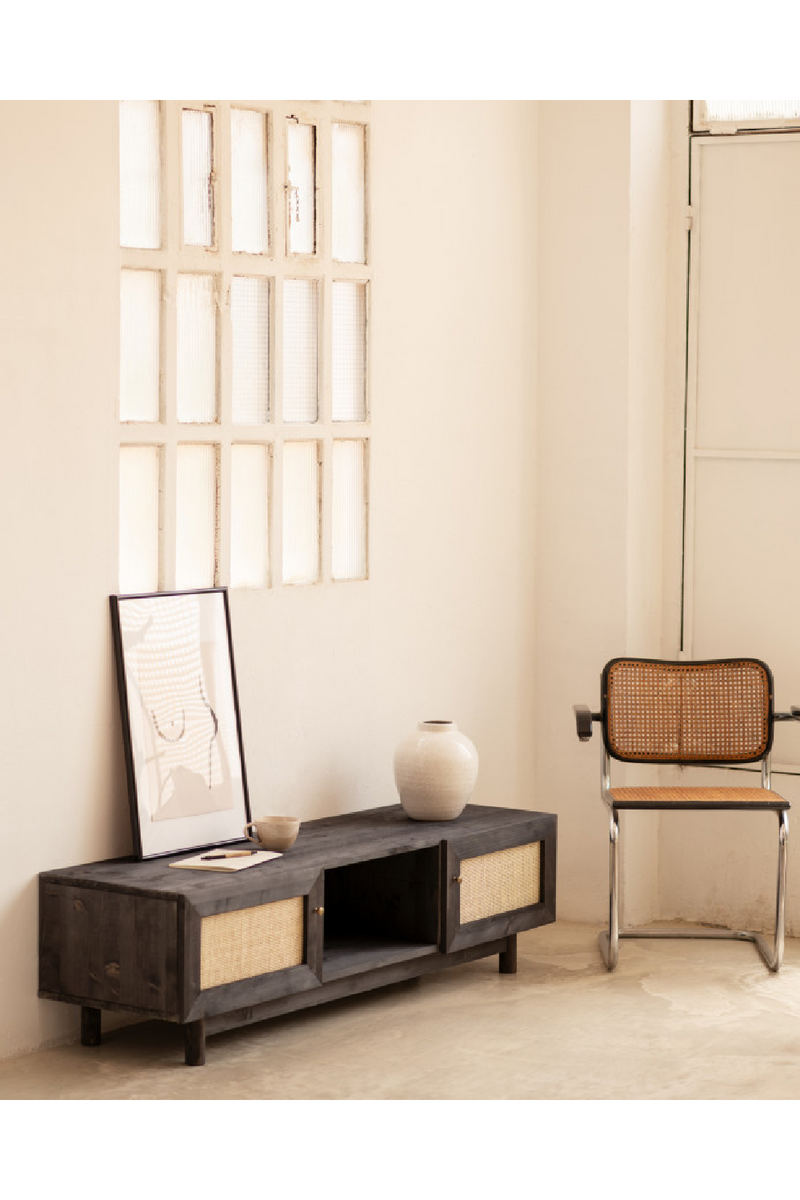 Rattan 2-Door Media Unit | Decowood Frida | Oroatrade.com