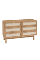 Wood Framed Fabric 6-Drawer Chest | Decowood Linen | Oroatrade.com