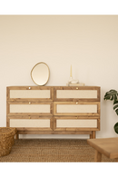 Wood Framed Fabric 6-Drawer Chest | Decowood Linen | Oroatrade.com