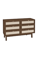 Wood Framed Fabric 6-Drawer Chest | Decowood Linen | Oroatrade.com