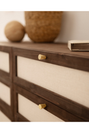 Wood Framed Fabric 6-Drawer Chest | Decowood Linen | Oroatrade.com