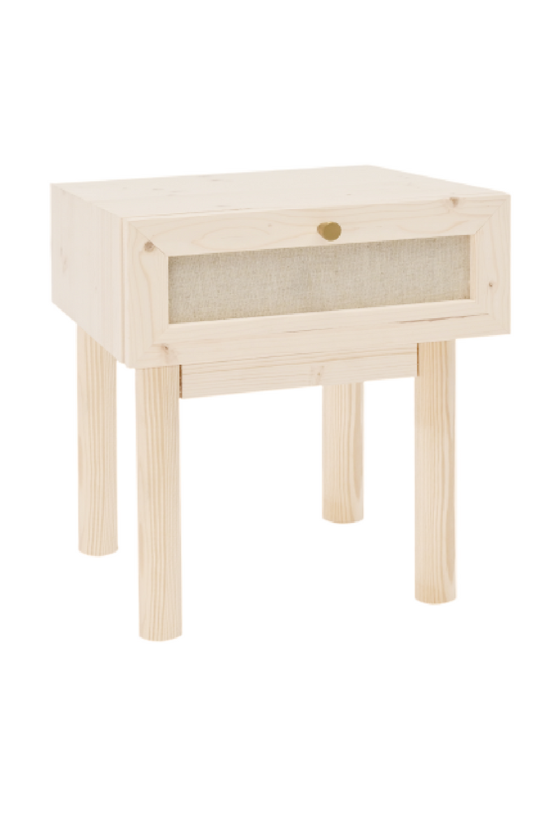 Fabric 1-Drawer Bedside Table | Decawood Linen | Oroatrade.com