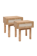 Fabric 1-Drawer Bedside Tables (2) | Decowood Linen | Oroatrade.co