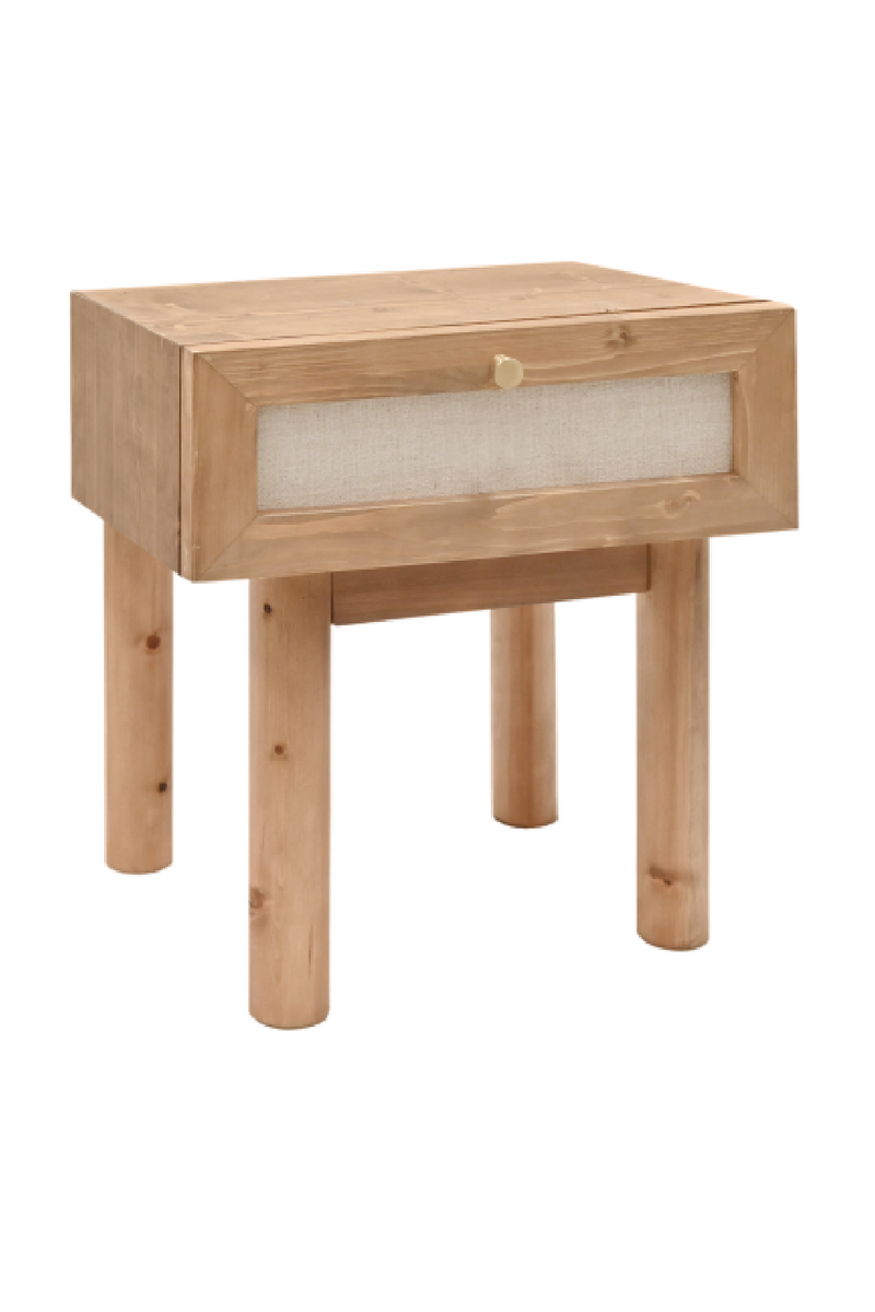 Fabric 1-Drawer Bedside Table | Decawood Linen | Oroatrade.com