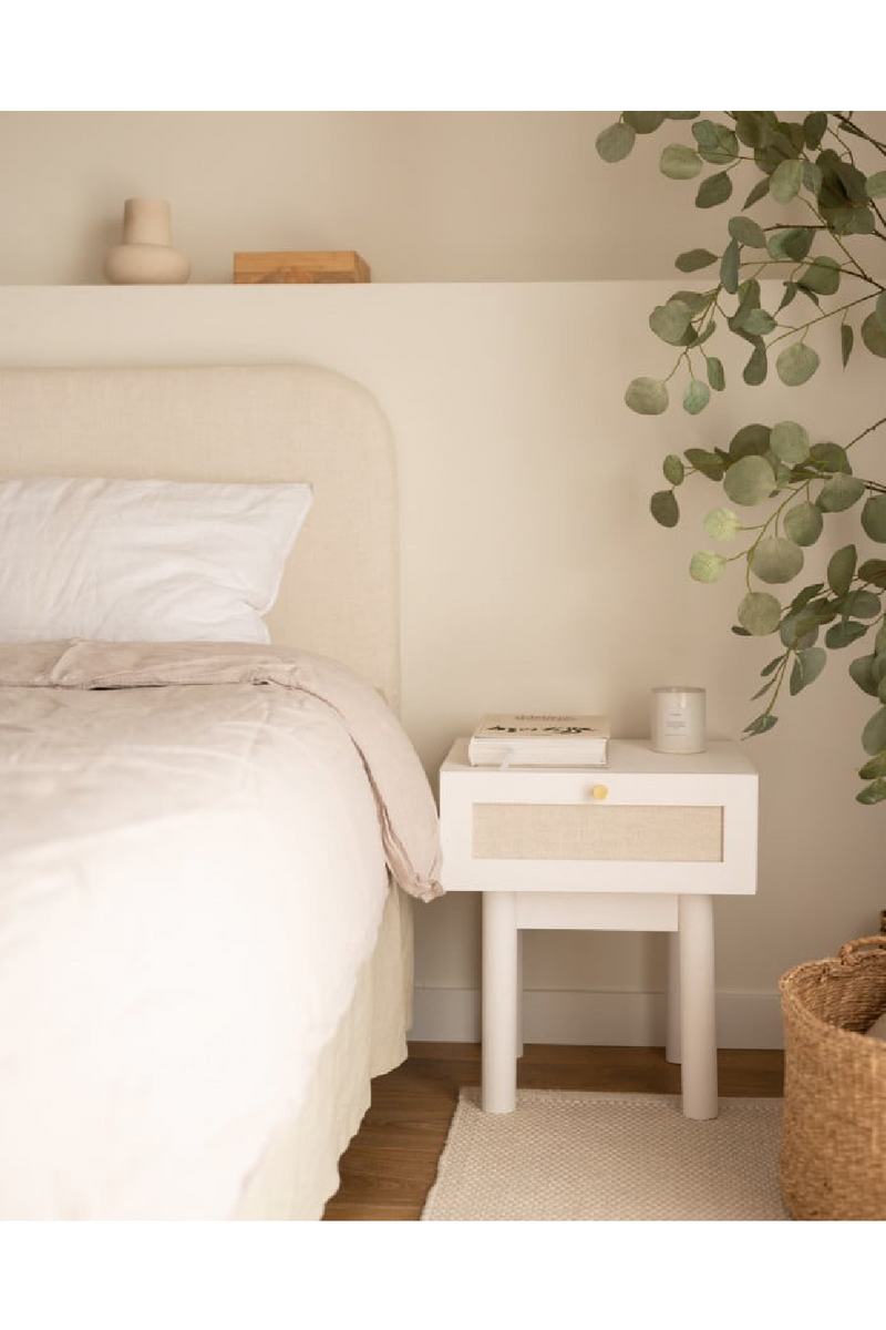 Fabric 1-Drawer Bedside Tables (2) | Decowood Linen | Oroatrade.co