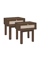 Fabric 1-Drawer Bedside Tables (2) | Decowood Linen | Oroatrade.co