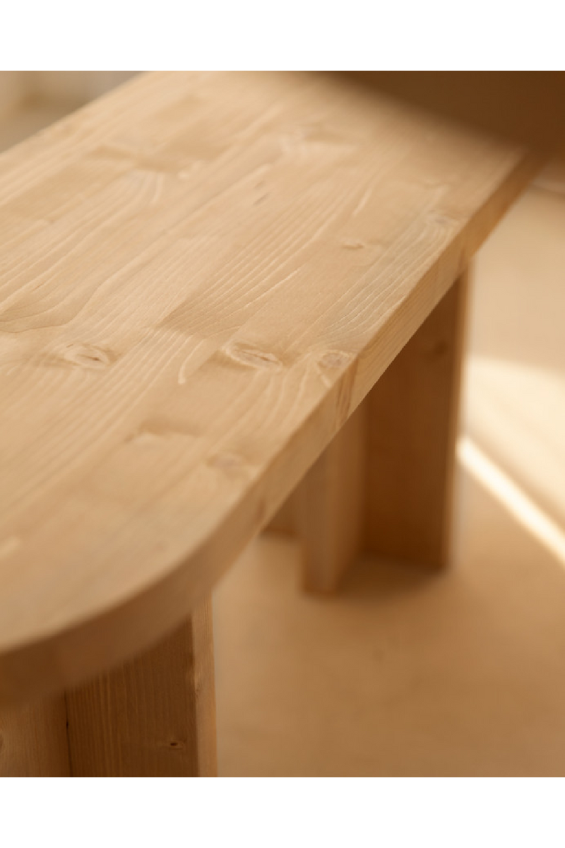 Oval Solid Wood Bench | Decowood Tokyo | Oroatrade.com