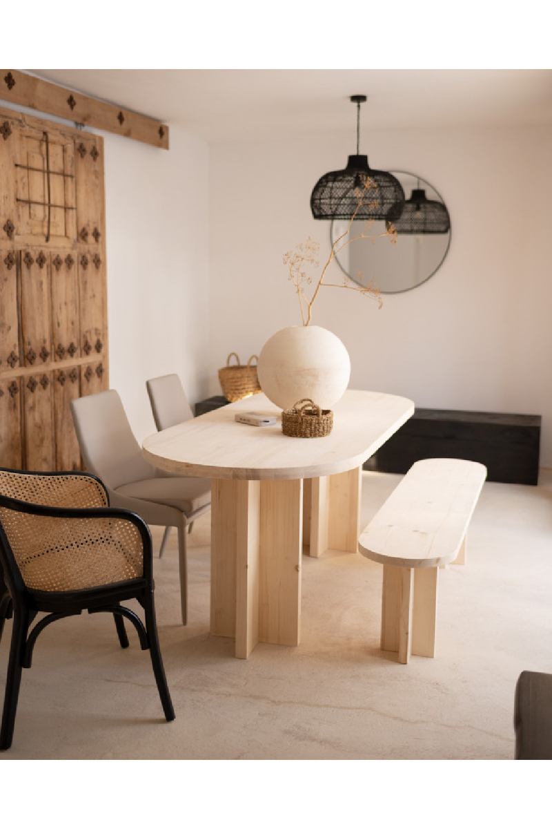 Oval Solid Wood Dining Table | Decowood Tokyo | Oroatrade.com