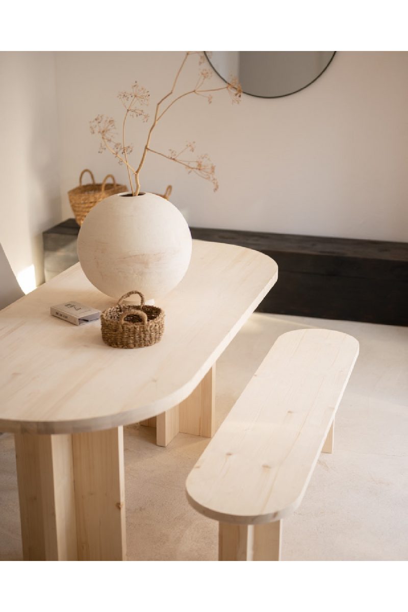 Oval Solid Wood Dining Table | Decowood Tokyo | Oroatrade.com