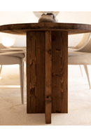 Oval Solid Wood Dining Table | Decowood Tokyo | Oroatrade.com