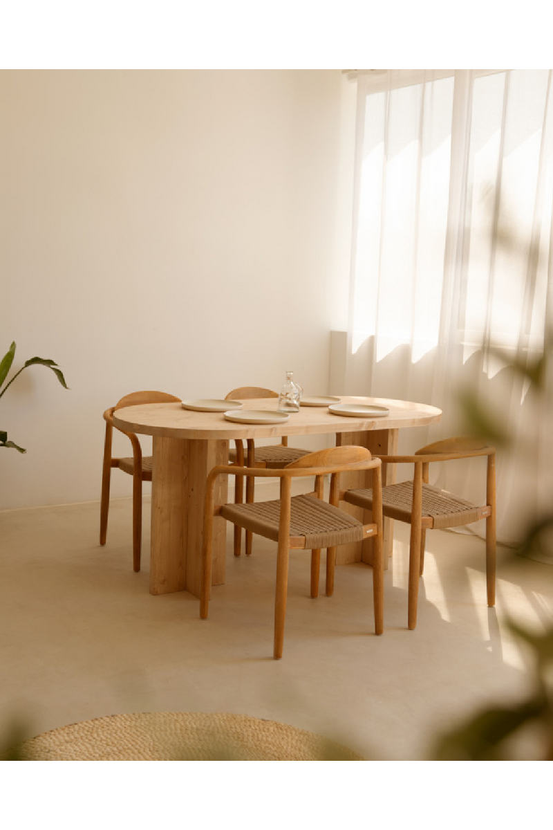Oval Solid Wood Dining Table | Decowood Tokyo | Oroatrade.com
