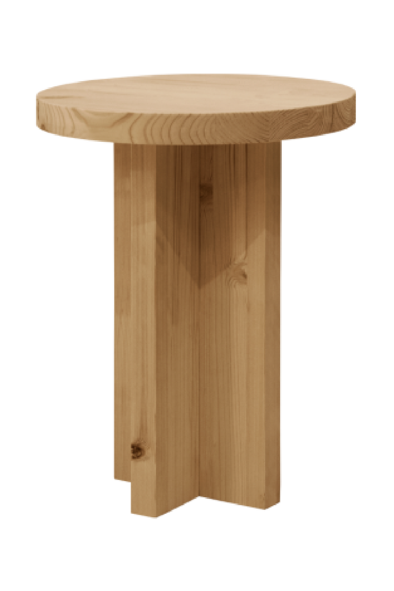 Japandi Round Bedside Table | Decowood Tokyo | Oroatrade.com
