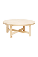 Round Solid Wood Coffee Table | Decowood Olivia | Oroatrade.com