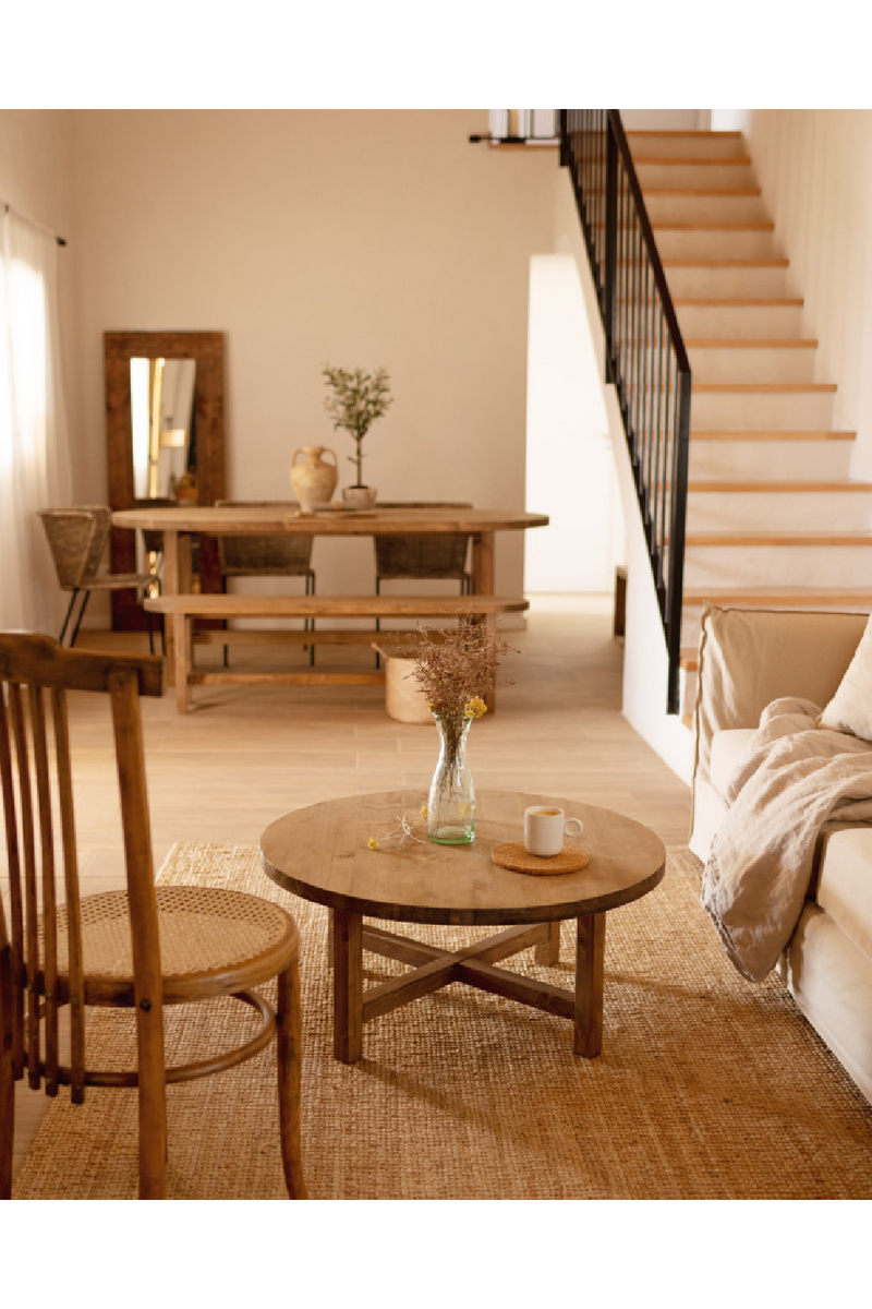 Round Solid Wood Coffee Table | Decowood Olivia | Oroatrade.com
