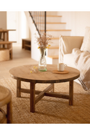 Round Solid Wood Coffee Table | Decowood Olivia | Oroatrade.com