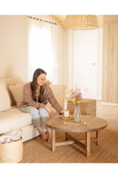 Round Solid Wood Coffee Table | Decowood Olivia | Oroatrade.com