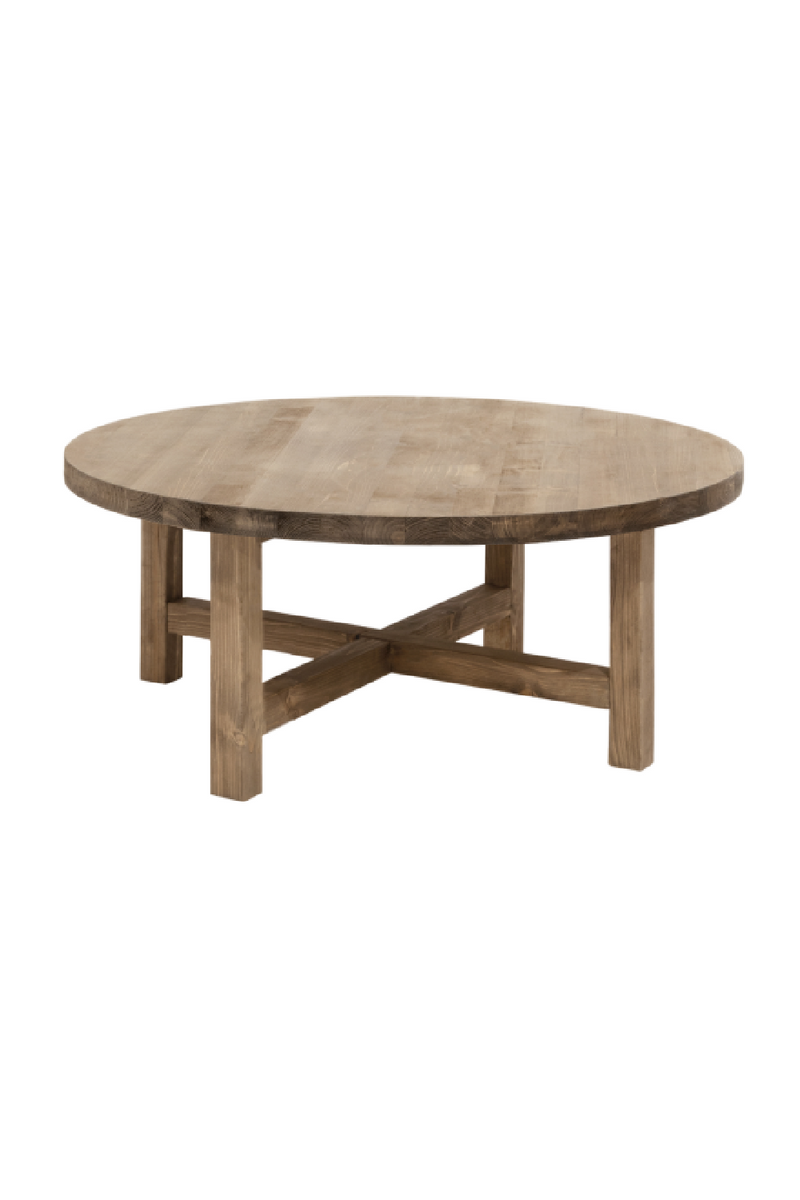 Round Solid Wood Coffee Table | Decowood Olivia | Oroatrade.com