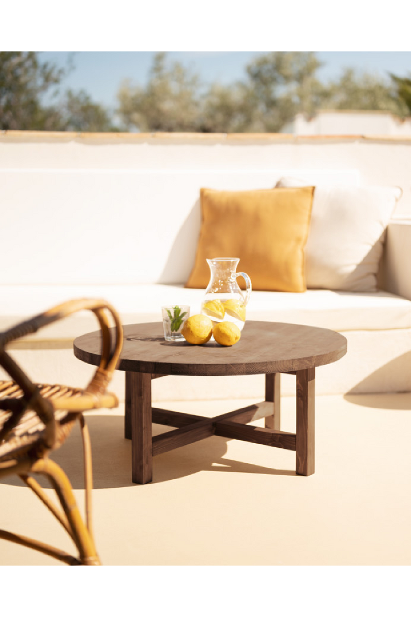 Round Solid Wood Coffee Table | Decowood Olivia | Oroatrade.com