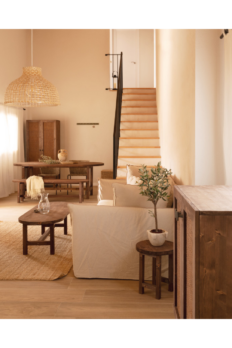 Spruce Wood Oval Coffee Table | Decowood Olivia | Oroatrade.com