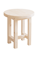 Round Wooden Bedside Table | Decowood Olivia | Oroatrade.com