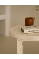 Round Wooden Bedside Table | Decowood Olivia | Oroatrade.com