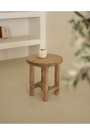 Round Wooden Bedside Table | Decowood Olivia | Oroatrade.com