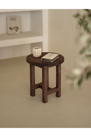 Round Wooden Bedside Table | Decowood Olivia | Oroatrade.com